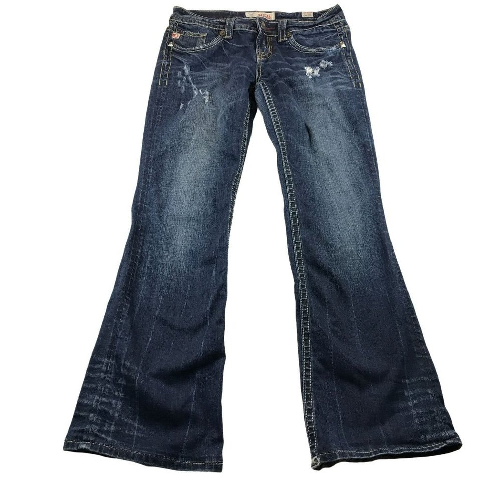 MEK Antwerp Bootcut Jeans Size 30 Waist Inseam 30.5" Tag Size 30/32 Distressed